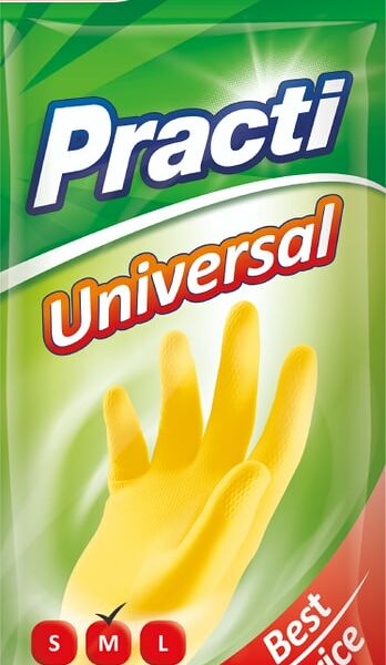 Перчатки резиновые Paclan Universal размер М 1 пара