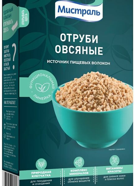 Отруби овсяные Мистраль 400г