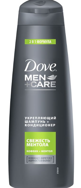 Шампунь-кондиционер Dove Men+Care укрепляющий свежесть ментола 2 в 1