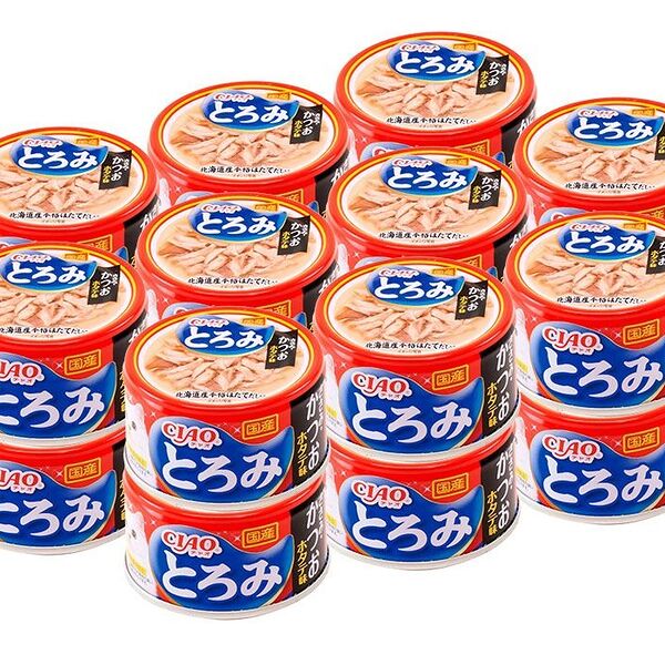 Корм для кошек INABA Тороми в бульоне филе курицы, тунец, сельдь банка 80г (упаковка - 24 шт)