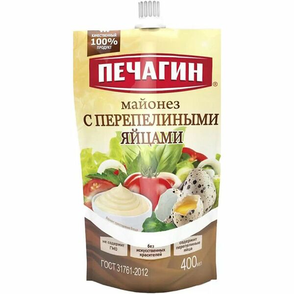 Майонез Печагин с перепелиными яйцами 50% 200 мл