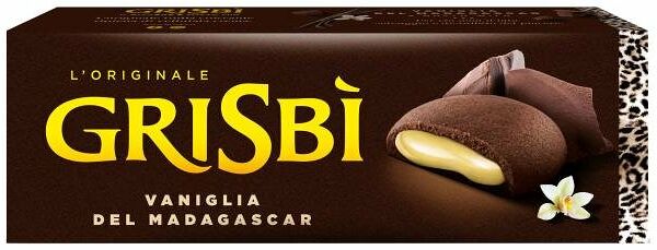 Печенье Grisbi с тёмным шоколадом с начинкой со вкусом ванили 135 г