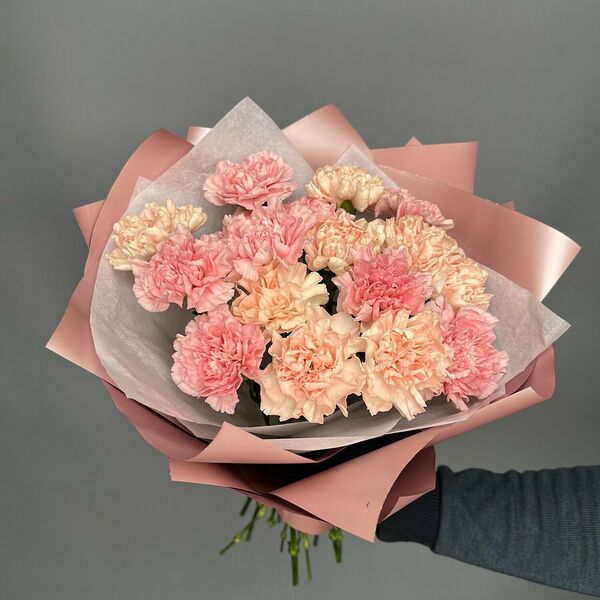 Букет из 19 сортовых гвоздик