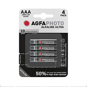 Батарейки Ultra Alkaline Micro AAA, AgfaPhoto, 4 шт., Китай