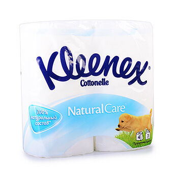 Туалетная бумага Kleenex Natural care 3 слоя, 4 рулона