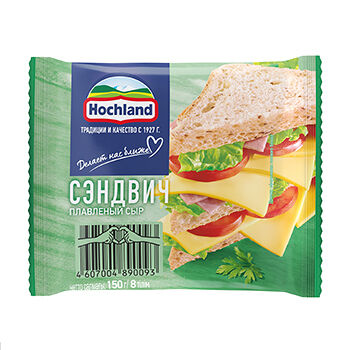 Сыр плавленый Hochland Сэндвич 45%, ломтики, 150 г