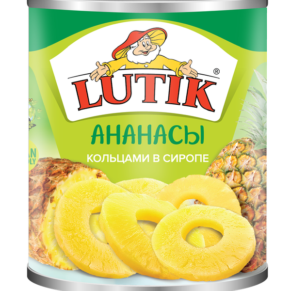 Ананасы LUTIK ломтики в сиропе