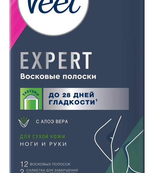 Veet Expert Полоски восковые для сухой кожи 12 шт