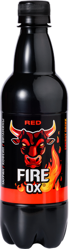 

Напиток энергетический FIRE OX Red тонизирующий газированный, 0.99л