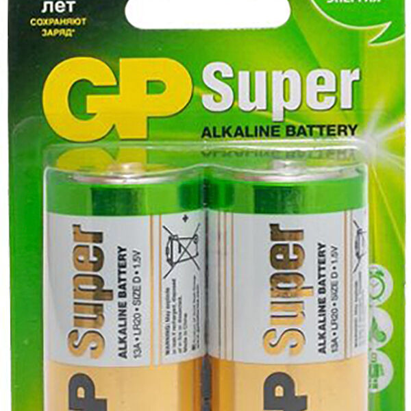 Батарейки GP 13А-BL2 2шт LR20,373А