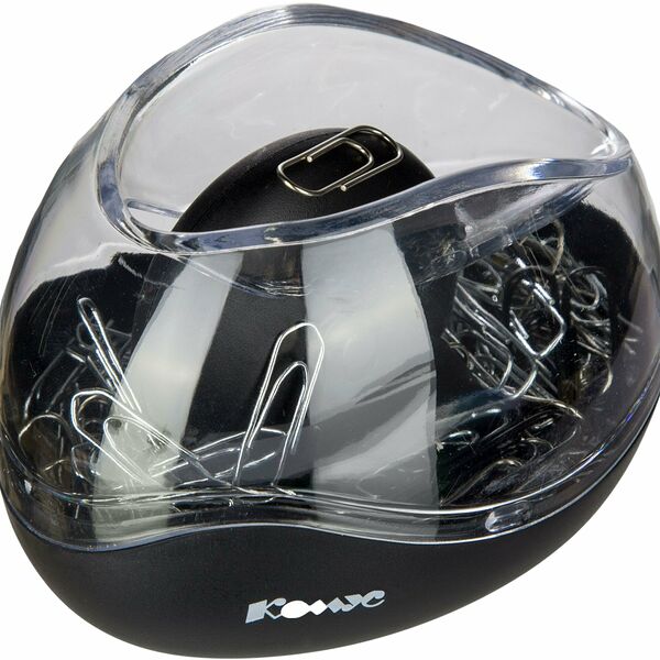 Скрепочница магнитная Комус 200107 с вращающимся колесиком