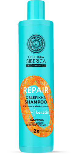 Шампунь Natura Siberica Oblepikha SPR кератиновое восстановление 400 мл