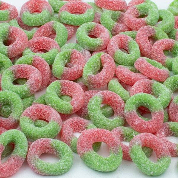 Кислые кольца со вкусом арбуза
