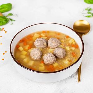 Суп из чечевицы с митболами 350 г