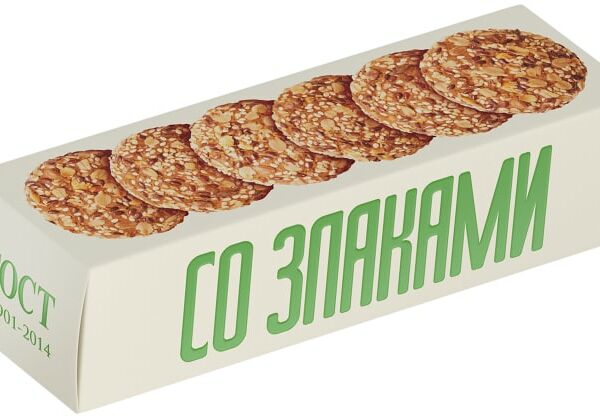 Печенье Полет овсяное классическое 5 злаков 250г