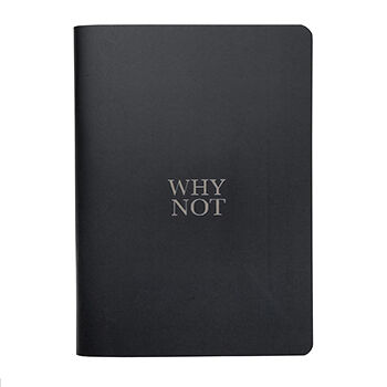 Тетрадь в мягком переплёте на скрепке Aesthetics в клетку с чёрной обложкой, Be Smart, 150*210 мм