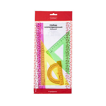 Набор геометрический Hatber большой цветной ассорти, Китай