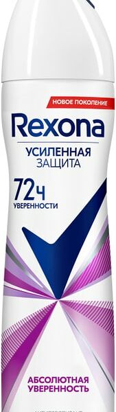 Антиперспирант-аэрозоль Rexona Абсолютная уверенность защита от пота и запаха на 72ч 150мл