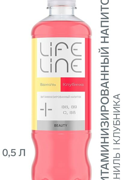Напиток Lifeline Beauty Клубника-Ваниль витаминизированный негазированный 500мл