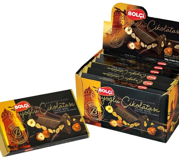 Шоколад Bolci Beyoglu Темный с цельным фундуком 150г