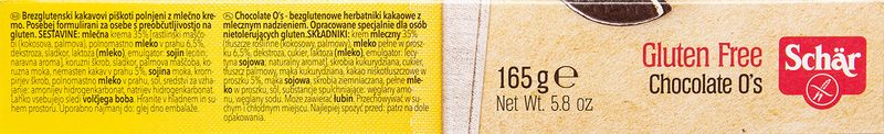 

Печенье Schar Chocolate Os без глютена, 165 г