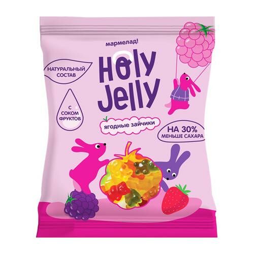 Мармелад Holy Jelly жевательный Ягодные зайчики 65г