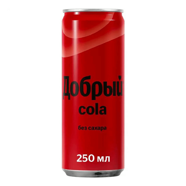 Газированный напиток Добрый Cola без сахара, 0.25 л