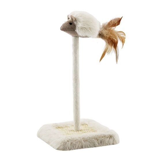 Игрушка WOGY Мышка на пружинке пищащая для кошек 27х13 см