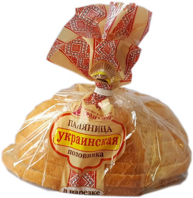 

Хлеб Пролетарец Паляница Украинская половинка в нарезке