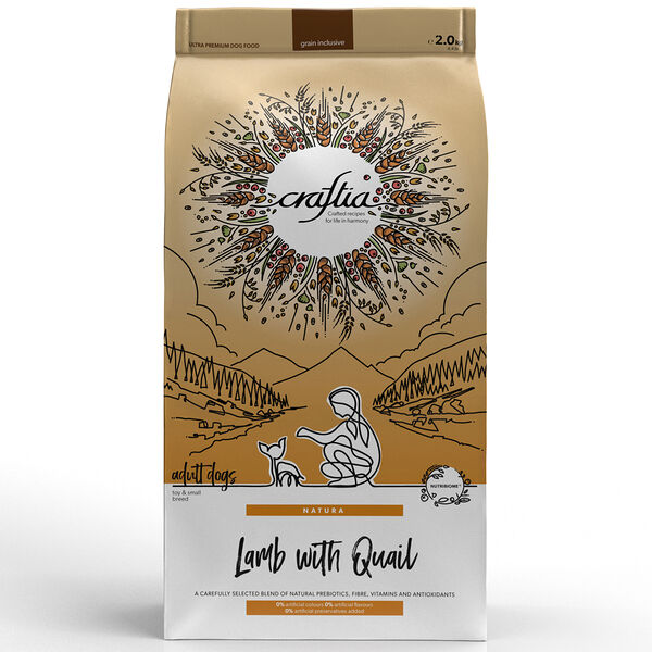 CRAFTIA Natura Small Adult Корм сух.ягненок,перепелка д/собак миниатюрных/мелких пор.2кг