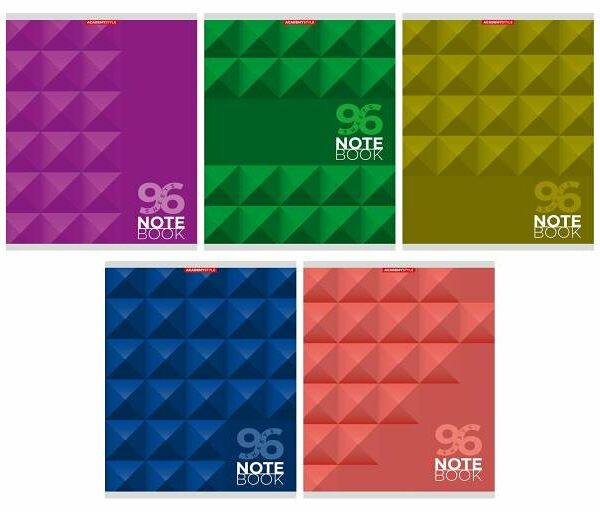 Тетрадь Academy Style в линейку А5, 96 л, 1шт в ассортименте