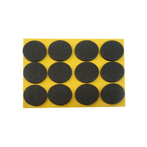 Пункт фетровый самоклеящийся, D 24 мм, тёмный, 12 шт