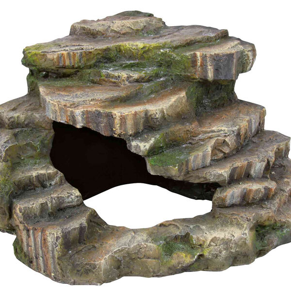 Грот угловой со ступеньками 26х20х26 см