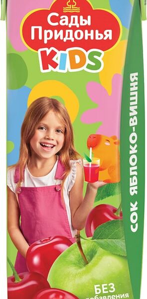 Сок Сады Придонья Kids Яблоко-Вишня с 5 месяцев 200мл