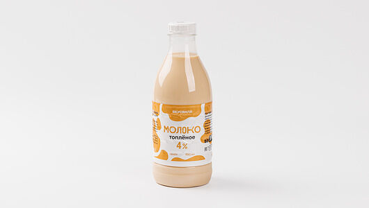 Молоко топленое ВкусВилл 4%, 900 мл