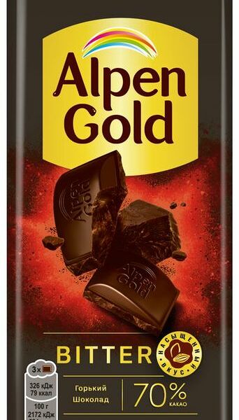 Шоколад Alpen Gold горький 75г