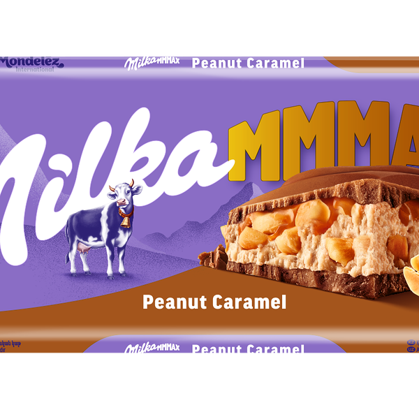 Шоколад молочный Milka Mmmax с карамельной начинкой и арахисом 276г
