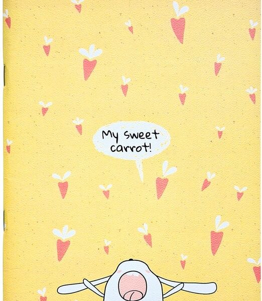 Тетрадь общая Be Smart Bunny Морковки 165*220мм клетка 48л