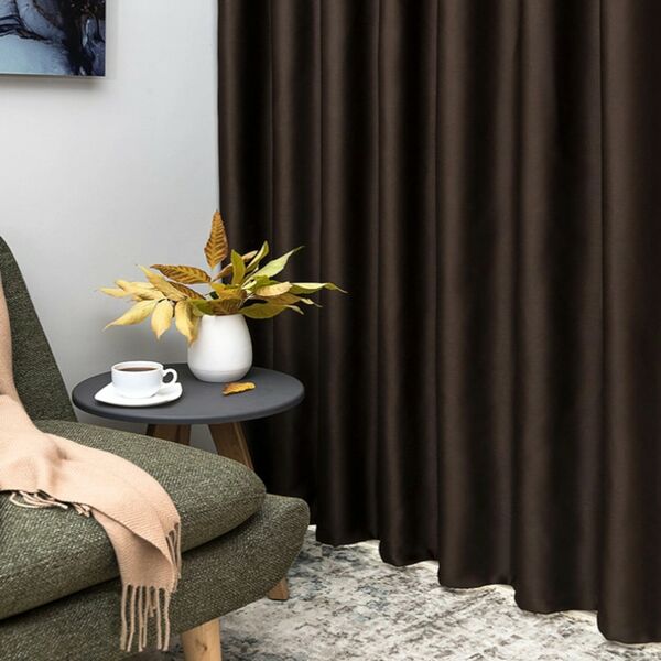 Портьера LEGRAND Тотал, 180х260см, шоколад, на шторной ленте