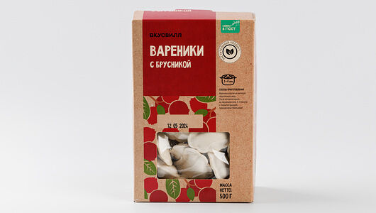 Вареники ВкусВилл с брусникой