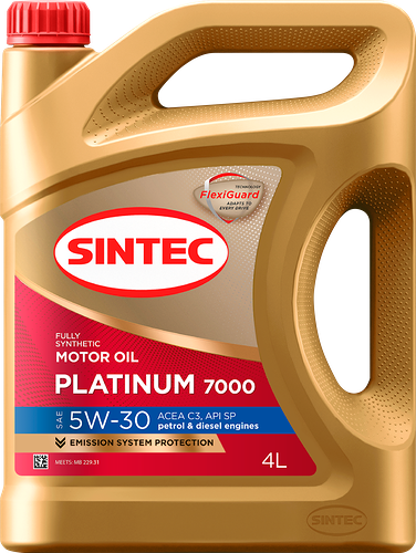 Масло моторное Sintec Platinum 7000 5W-30 C3 SP, Арт. 600149, 4л