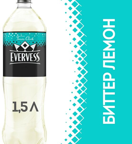 Напиток Evervess Газированный Тоник биттер лемон 1.5л