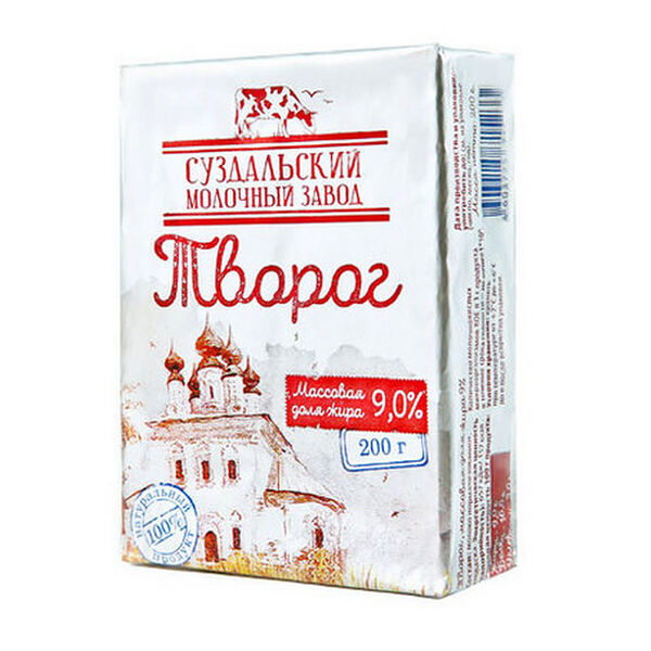 Творог Суздальский молочный завод 9%