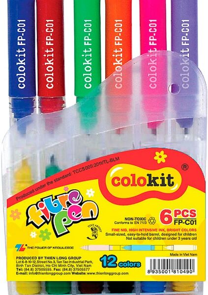 Набор фломастеров Colokit двусторонние 6шт 12 цветов