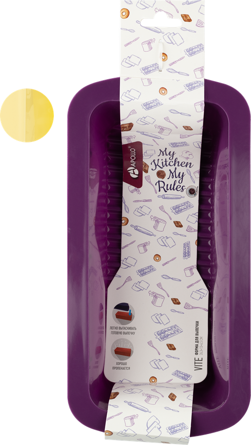 

Форма для выпечки Apollo Vite 26.3x14x6.5см, силикон, цвет в ассортименте