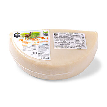 Сыр полутвердый Капра Классико Углече Поле из козьего и коровьего молока 42% органический, Россия