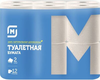 Туалетная бумага Магнит Мягкий (Soft) двухслойная 12 рулонов дизайн упаковки в ассортименте