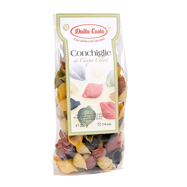 Макаронные изделия Dalla Costa Конкилье цветные