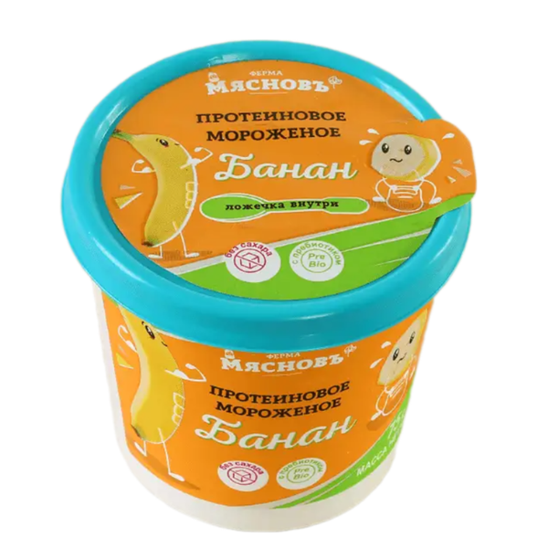 Мороженое с протеином МясновЪ Ферма Банан без сахара 2% 