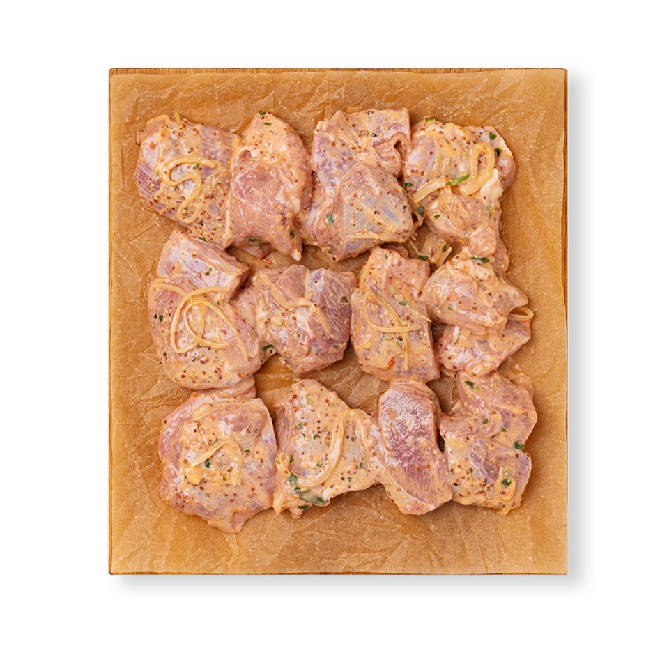 

Шашлык из мяса бедра индейки в кефирном маринаде Азбука вкуса вес